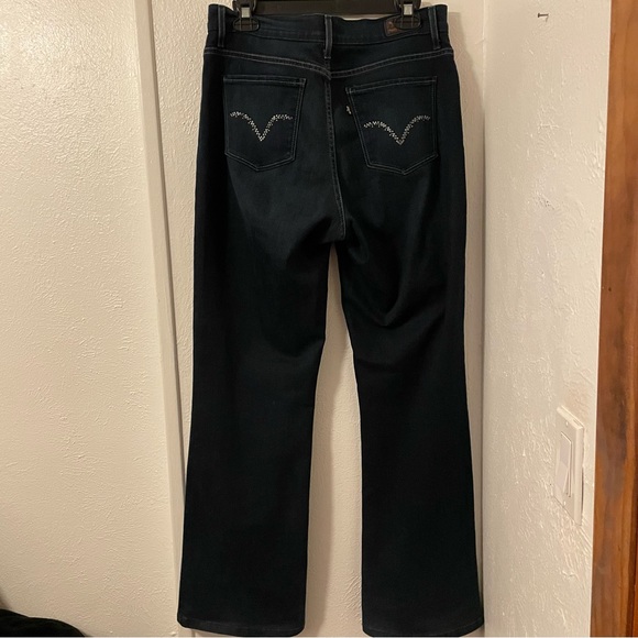 Levi’s Dark Wash Perfectly Slimming 512 Boot Cut Size 12 Jeans - Picture 5 of 7